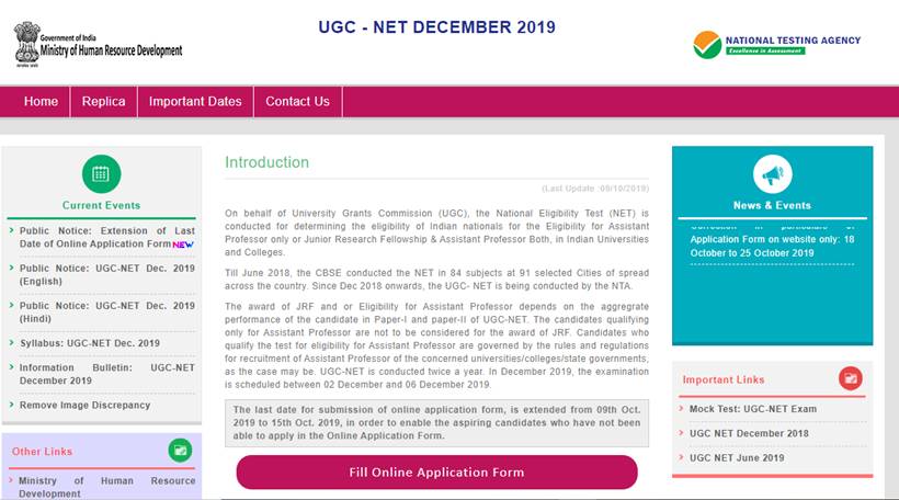 UGC NET, ugcnet.nic.in, nta.ac.in, csirnet.nic,in, ugc net december 2019 application form, national testing agency, education news,
