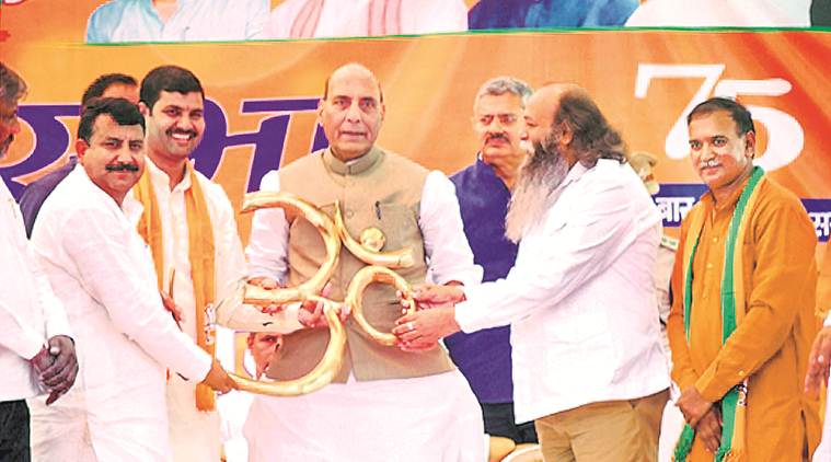 Rajnath Singh, Rajnath Singh in Haryana, rajnath singh on article 370, article 370, indian express news