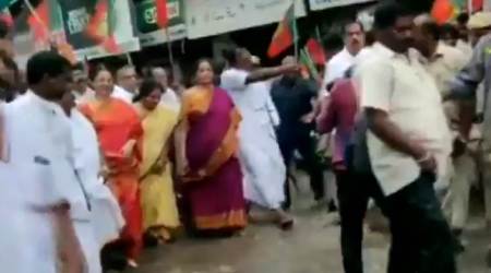 Watch: Finance Minister Nirmala Sitharaman wades through water in Chennai