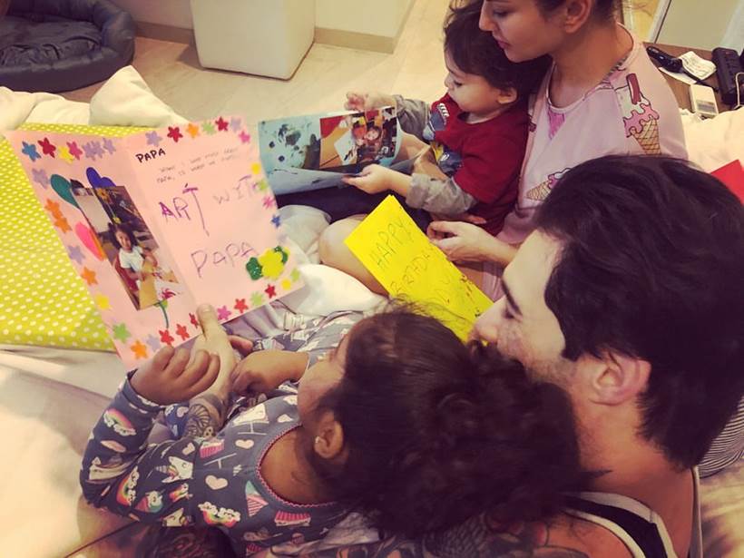 sunny leone husband birthday gift family