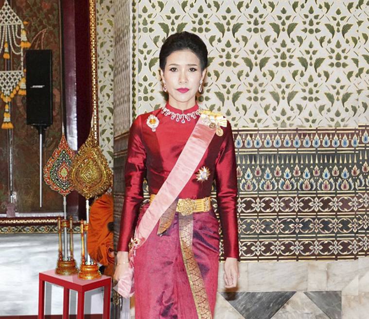 Thai King, Thai King Royal Consort, Thailand king, Sineenatra, Thai Royal consort, Thai royal consort stripped off titles, World news, Indian Express