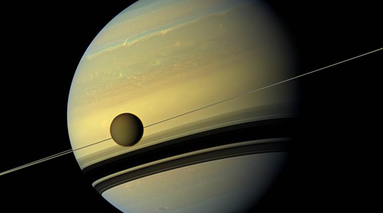 saturn's moon titan, titan moon, saturn titan moon, chemical composition of saturn's moon titan, chemical makeup of saturn's titan moon