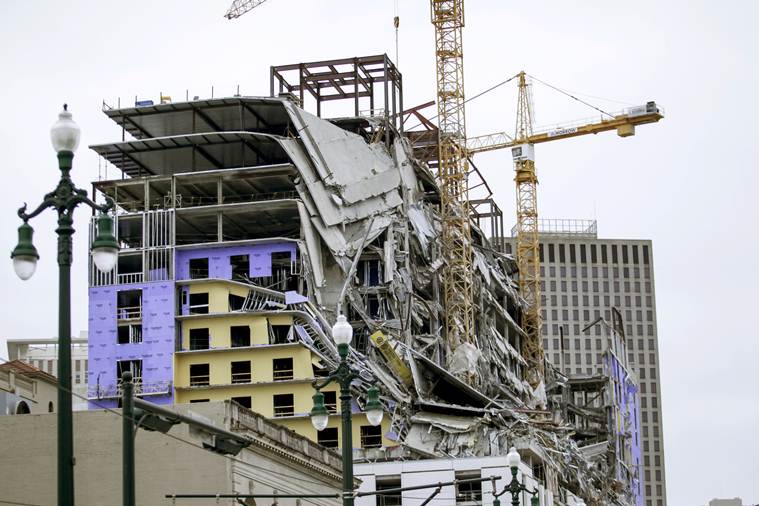 Hotel collapse in New Orleans leaves 2 dead, 1 missing