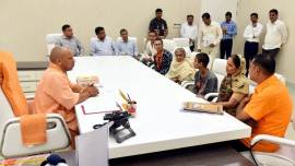 CM Adityanath sanctions Rs 15 lakh to killed Hindu outfit leader's wife