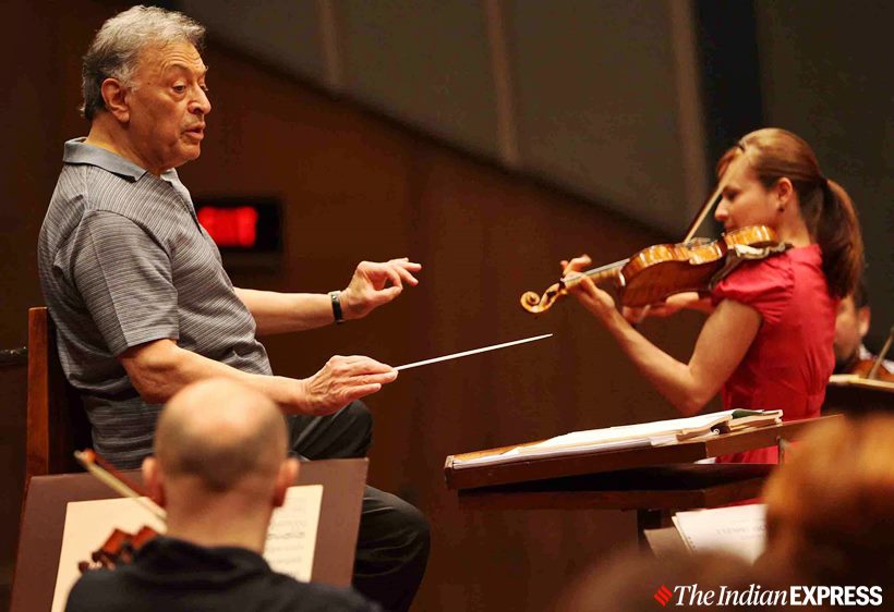 zubin mehta final performance, israeli orchestra, music maestro, Zubin Mehta, Zubin Mehta Biography, Zubin Mehta Music, Zubin Mehta Songs, Zubin Mehta Western Classical music, world news, indian express