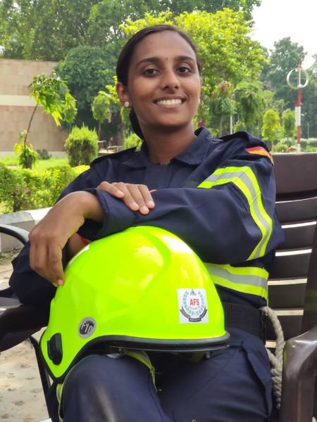 Remya Sreekantan, Chennai Airport, Firefighter