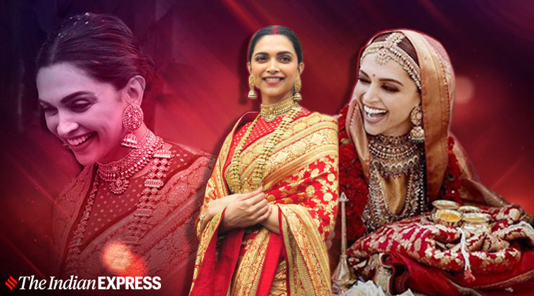 Deepika Padukone Look Stunning After Marriage In Red Sari – Panache Haute  Couture