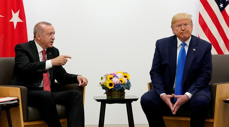 Donald Trump Syria Tayyip Erdogan US US Turkey talks Erdogan Donald Trump meeting Syria Kurdish miltia world news indian express