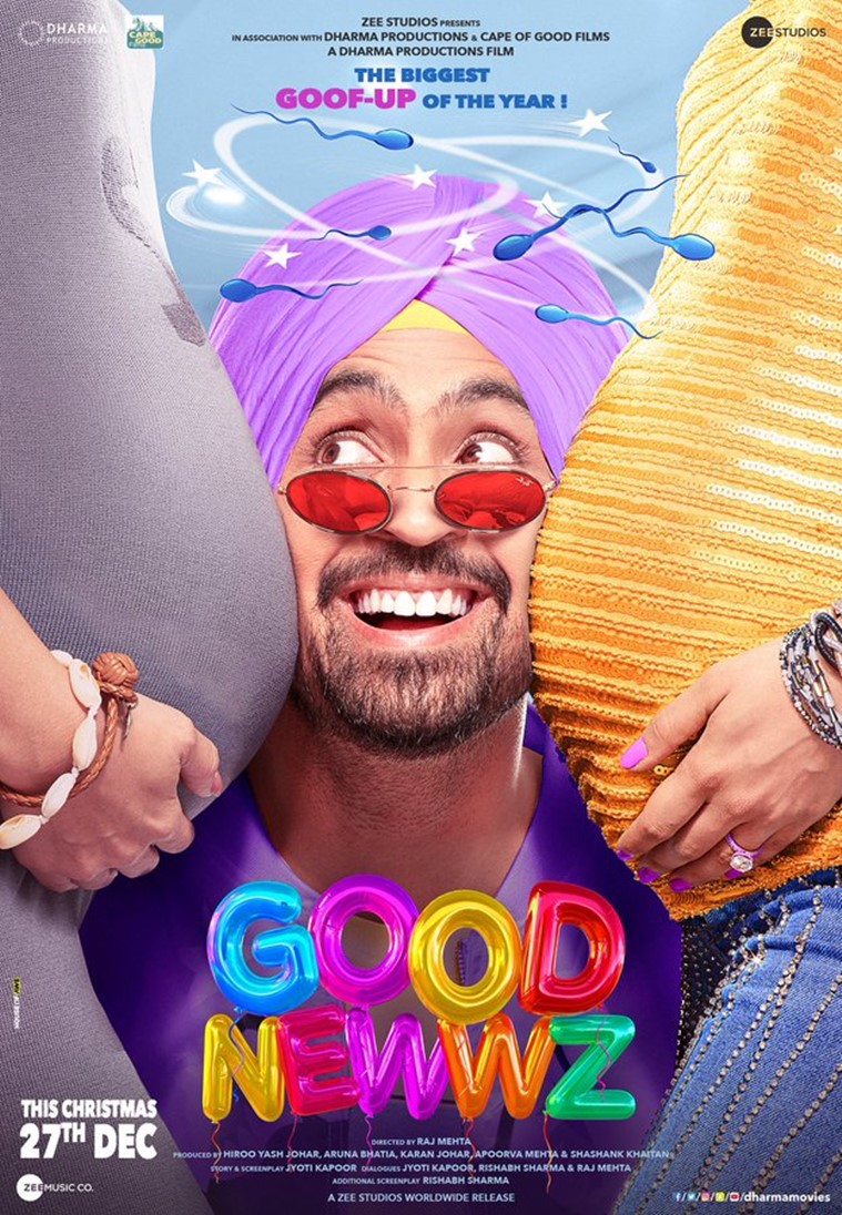 Good Newwz posters: Akshay, Kareena, Diljit and Kiara promise 'biggest goof-up of the year' | Entertainment News,The Indian Express Good Newwz posters: Akshay, Kareena, Diljit and Kiara promise 'biggest goof-up of the year' | Entertainment News,The Indian Express