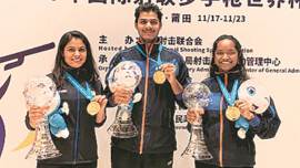 Manu Bhaker, Manu Bhaker Shooting world cup, India shooting world 2019, 2019 ISSF India, Divyansh Singh shooting india, Elavenil Valarivan india shooting