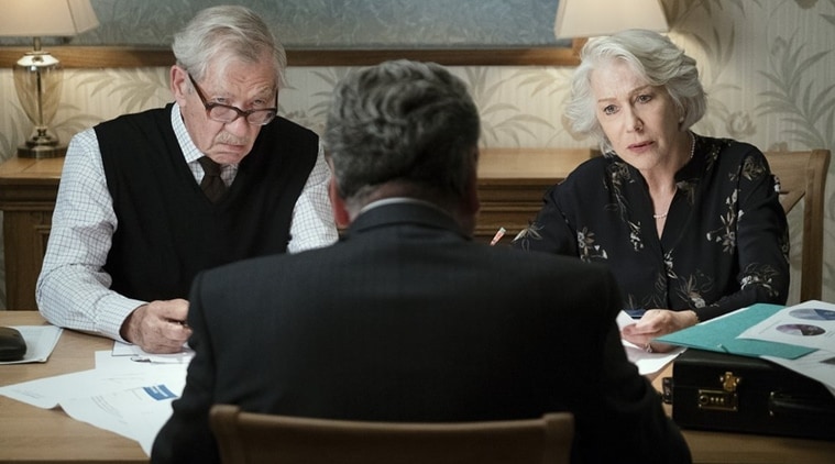 Ian McKellen, left, and Helen Mirren in a scene from The Good Liar 759