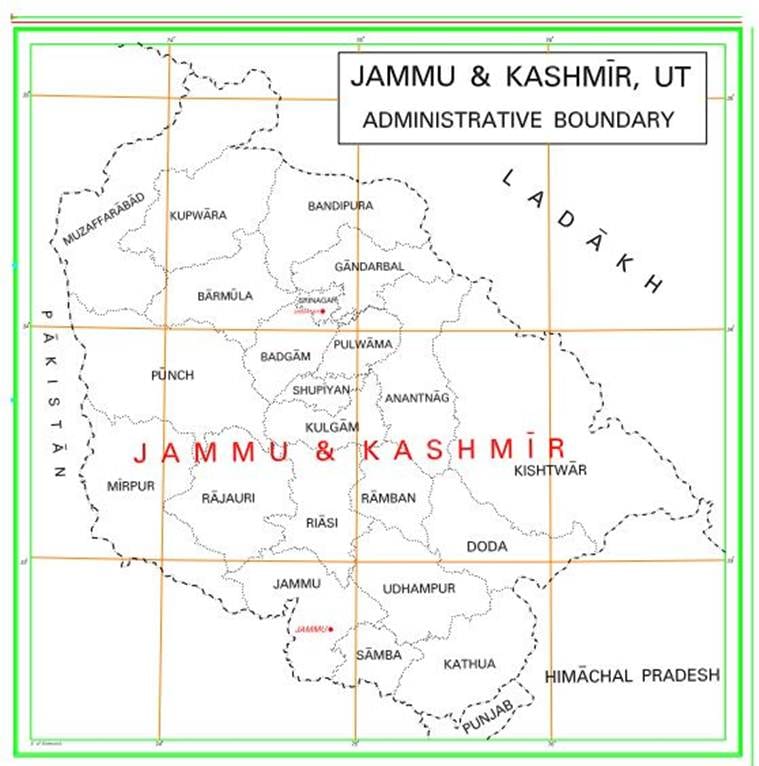 new map of india, new india map, new india political map, J&K UT, Ladakh UT