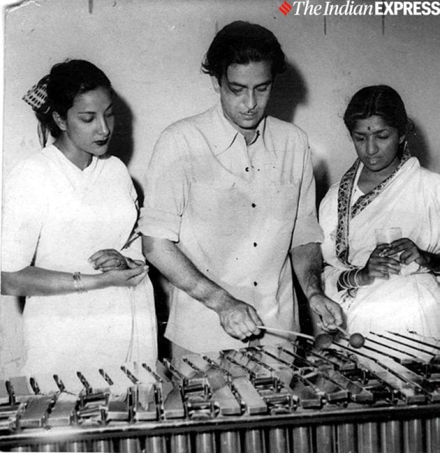Raj Kapoor, Nargis with Lata Mangeshkar