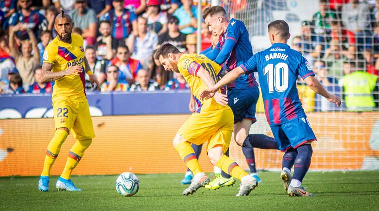Levante stun Barcelona 3-1 after Lionel Messi scores opener | Football ...