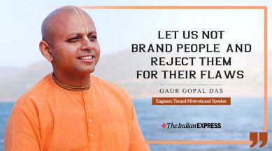 Gaur Gopal Das, indianexpress.com, indianexpress, inspiring talks, inspiring video gaur gopal das, gaur gopal das videos, wednesday motivation, good morning messages, good morning wishes, inspiring videos, motivational talks, who is Gaur Gopal Das, relationships gaur gopal das, monks,