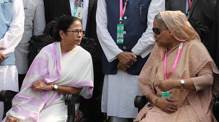 Mamata Banerjee, Sheikh hasina, Bilateral discussion, bengal, Kolkata news, India vs Bangladeh test match, indian express