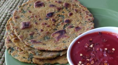 Tamarillo, millets, cow ghee and organic jaggery, shalini rajani column, indianexpress.com, indianexpress, millet thepla, tamarillo treat with millets theplas, antioxidants, Tree Tomatoes chutney (Jam) and Millet Theplas