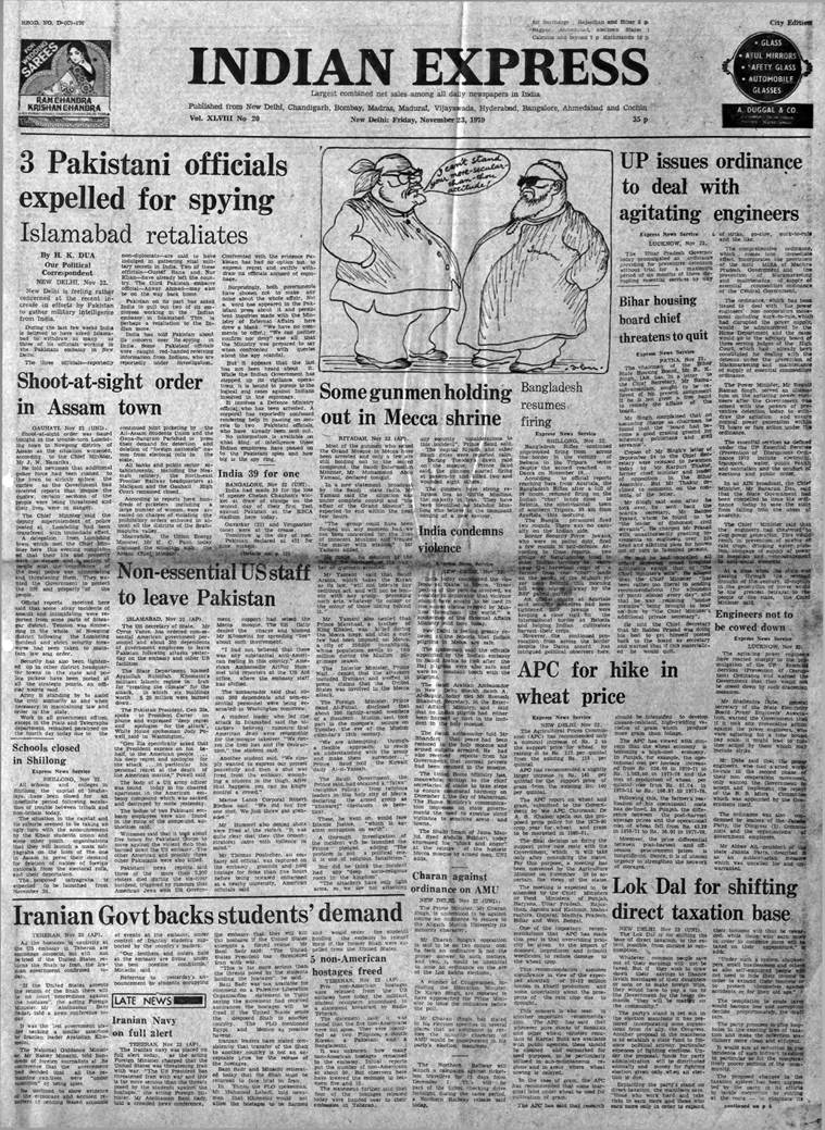 India Pakistan intelligence, India Pakistan spy, Gustaf Rana Nur Khan Pakistan, JN Hazarika, Mecca seige, indian express archives
