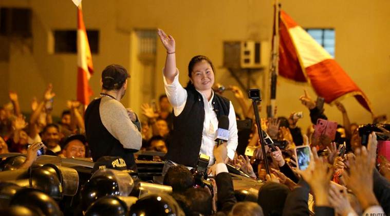 Peru opposition leader Keiko Fujimori walks free from jail