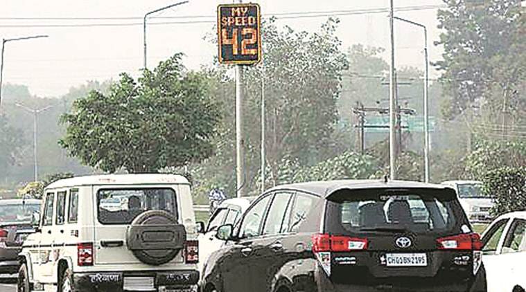 Radar speed display boards, chandigarh Radar speed display boards, chandigarh motion sensors, chandigarh traffic, chandigarh news