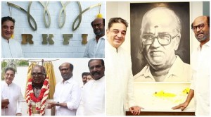Rajinikanth, Mani Ratnam and others at the inauguration of Raaj Kamal Films International’s new office