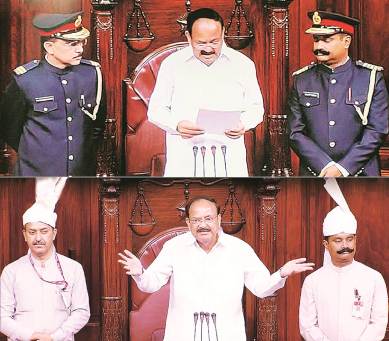 Row over Rajya Sabha marshals’ new uniform