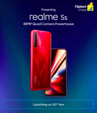 Realme, Realme 5s, Realme 5s specifications, Flipkart