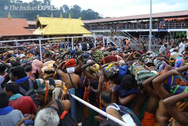Pilgrims throng to Sabarimala as women's entry continues to be prohibited