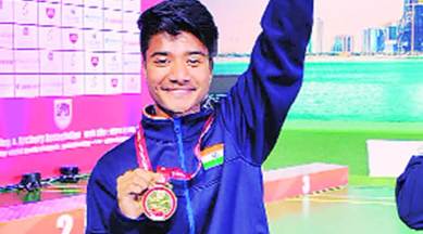 Dhanush Srikanth, hearing-impaired shooter Dhanush Srikanth, Asian Shooting Championship, Doha, Shooting, Indian athletics, sports news, Indian Express