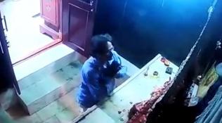 VIDEO: Hyderabad cops look for thief who prayed before stealing idol’s crown
