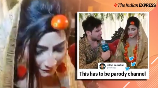 Pakistan, Pakistan bride, Pakistan bride wears tomatoes to wedding, tomatoes, tomato rates, trending, indian express, indian express news
