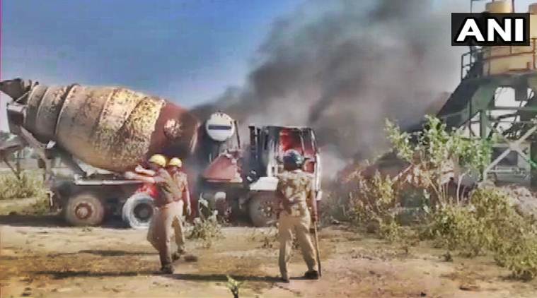 Unnao protest turn violent vehicles torched over demand for adequate compensaton