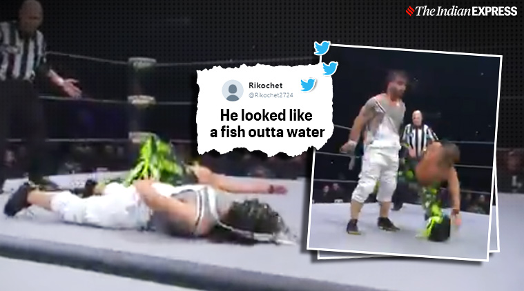 Wrestler Ortizs Hilarious ‘fake Fall During Aew Match Leaves Netizens