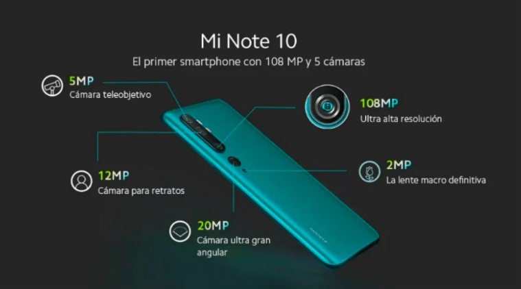 mi note 10 camera specs