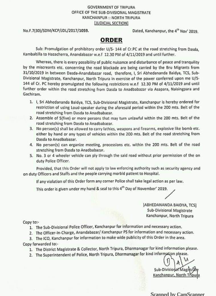 bru migrants, bru deadlock, casualties, govt of mizoram, tripura govt, food supplies in Bru relief camps, Tripura news, indian express