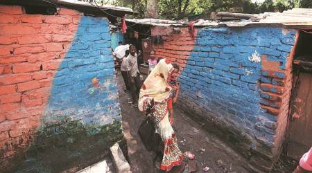 delhi slum, northeast delhi slum, delhi news, lockdown, poverty scheme, indian express