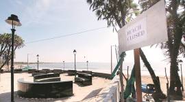 diubeach-759 Diu beaches shut, tourist spots deserted
