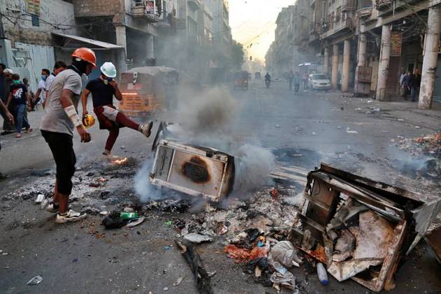 iraq protests, iraqi baghdad, baghdad protests, iraq protesters, iraq pm Adil Abdul-Mahdi, world news, indian express