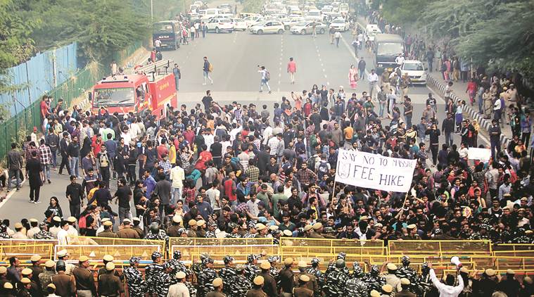 jnu protest, jnu protest live news, jnu protest news, jnu protest today news, jnu protest news update, jnu student protest, jnu student protest today, jnu student protest news, jnu student protest live, jnu university student protest, jnu university student protest fee hike, jnu university student protest hostel fee hike, jnu students protest today