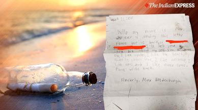 message in bottle, American boy bottle, Massachusetts, US, viral story, bottle message, trending, indian express, indian express news