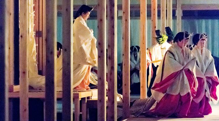 Japanese Emperor Naruhito takes part in sacred goddess ritual to