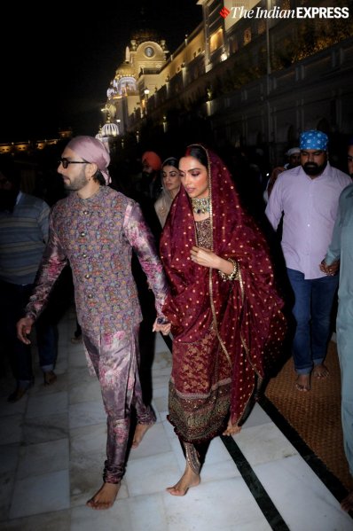 deepika padukone golden temple dress Deepika Padukone (@deepikapadukone) just brought shimmer back in full force  with that golden Sabyasachi (@sabyasachiofficial) gown, and we're here for  it. Paired with a barely-there nude lip, high leather boots, and a