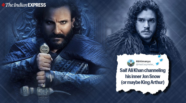 Saif Ali Khan S Look From Tanhaji The Unsung Warrior Posters Has People Remembering Jon Snow Trending News The Indian Express