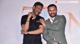 saif ali khan, ajay devgn at tanhaji trailer launch