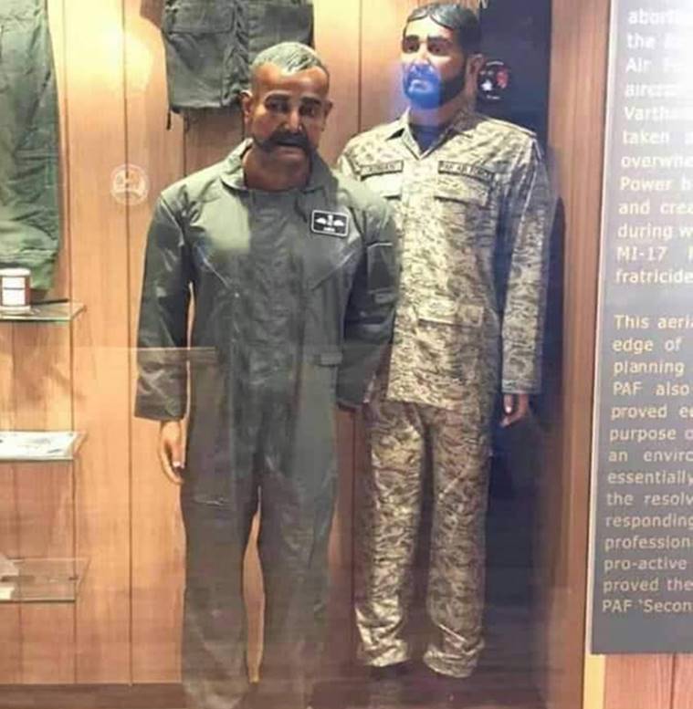 Pakistan Air Force displays Abhinandan Varthaman’s mannequin at Karachi