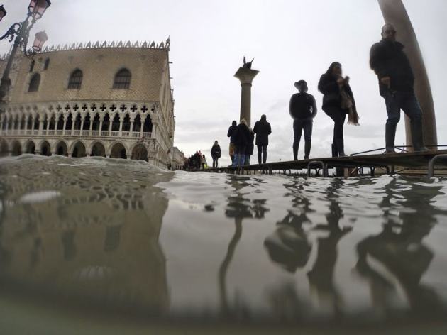 venice flood, venice water level rise, venice deluge, venice tide, world news, indian express