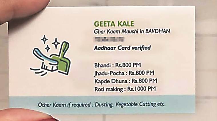 Visiting card with chore charges makes Ghar Kaam Maushi online sensation