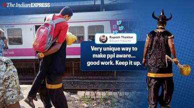 indian railways, indian railways yamraj, yamraj on railway station, western railway, railway tracks, trending, indian express, indian express news