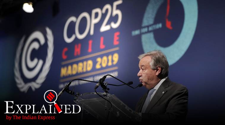 United Nations COP Madrid, COP 25 Climate change conference, Climate Change UN, UN Climate change conference, indian express explained