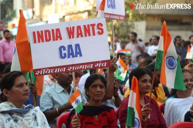Citizenship Amendment Act, CAA protests, Citizenship protests, Citizenship Act protests, CAA, CAB, CAB protests, CAA protests Mumbai, Mumbai CAA protests, CAA support rally, Mumbai CAA support rally, India news, Indian Express